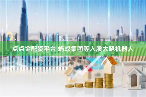 点点金配资平台 蚂蚁集团等入股大晓机器人